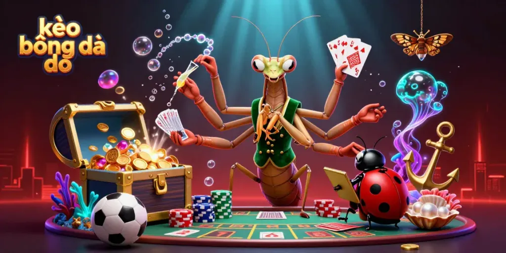 Experience the thrill of kèo bóng đá with vibrant characters and dynamic sports betting elements in a captivating scene.