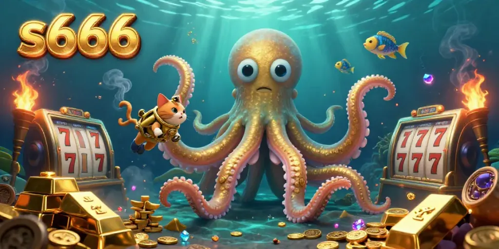 Experience the thrill of s666 slots with an inviting, treasure-filled digital casino scene.