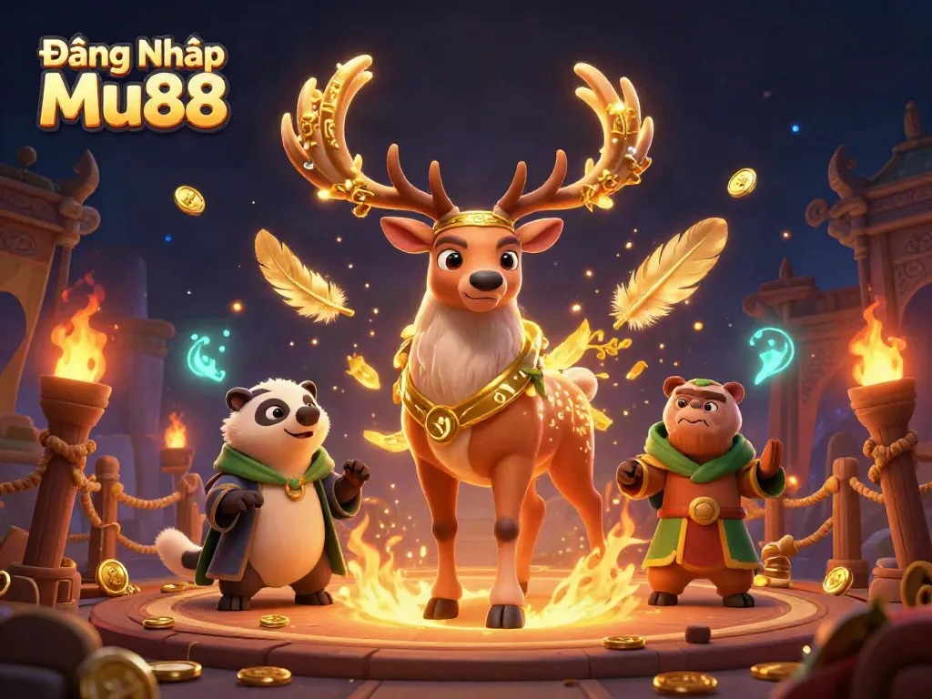 Join the excitement of Đăng Nhập Mu88 with vibrant casino elements and enchanting characters.