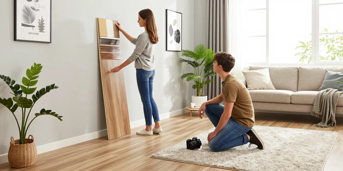 Examining stylish laminate flooring for apartments in a modern interior design