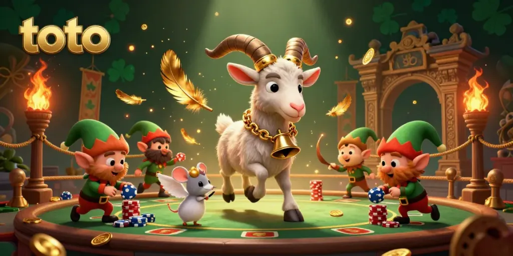 Engage in a thrilling casino scene with "toto" as Krampus and friends create holiday chaos.