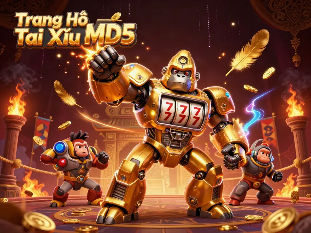 Wager big and win big at Trang Chủ Tài Xỉu MD5, showcasing a dynamic 3D casino scene.