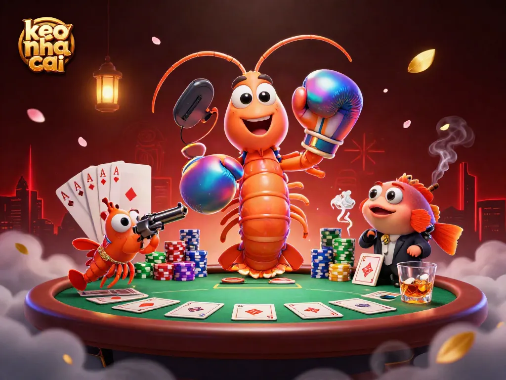 Experience thrilling gameplay with keo nha cai as vivid 3D characters engage in a dynamic poker scene.