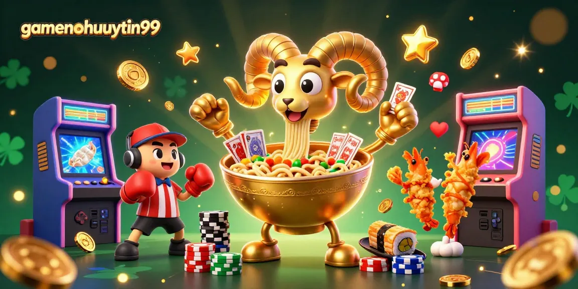 Engage in exciting gaming at gamenohuuytin99 with a vibrant casino scene featuring animated characters.