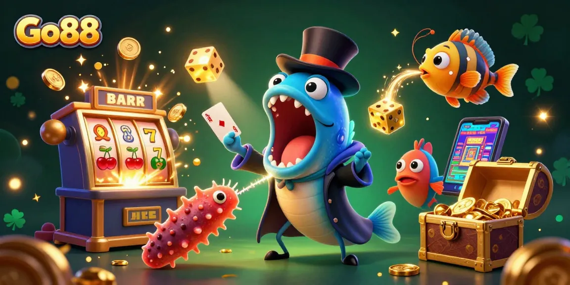 Engage with Go88's thrilling casino experience featuring vibrant characters and dynamic game elements.