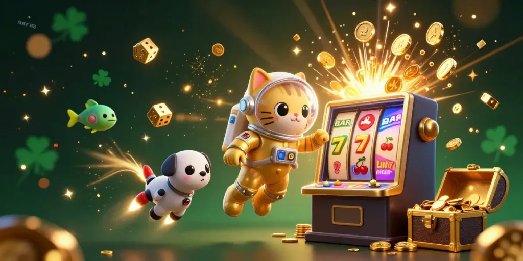 Experience thrilling gameplay with HAY88 in this vibrant casino-themed illustration.