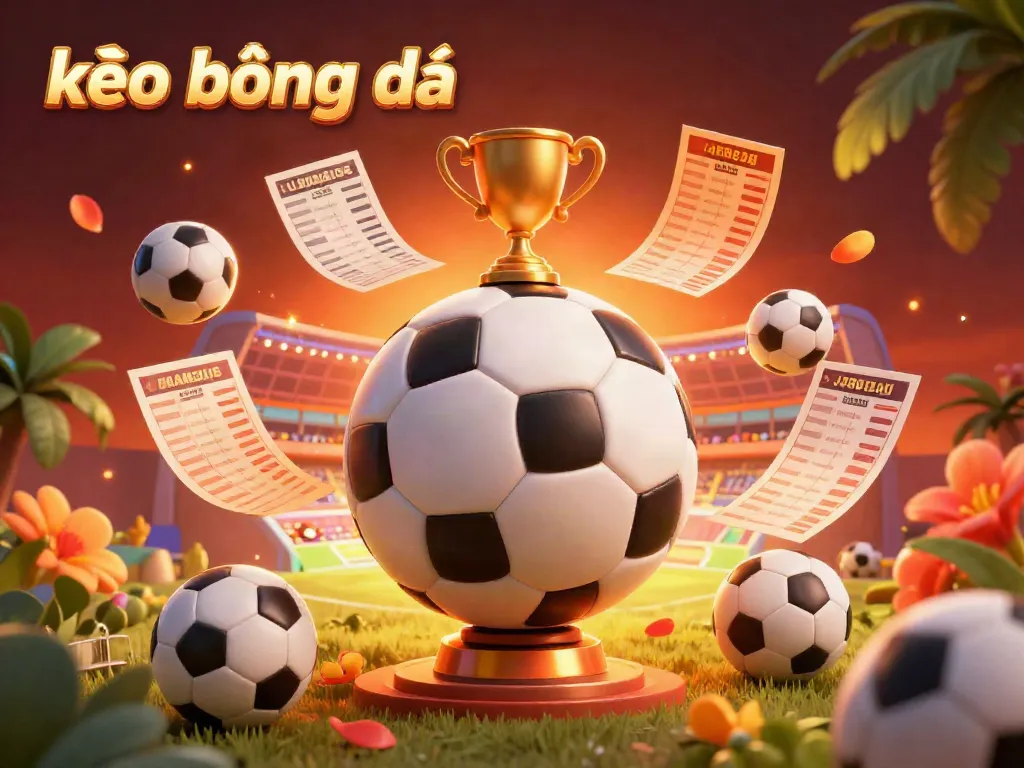 Engage with kèo bóng đá through exciting sports betting action and vibrant stadium visuals.