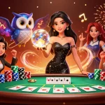 Experience ดูหนังออนไลน์ฟรี at stunning 3D casino illustration, showcasing exquisite elements of poker and magic.