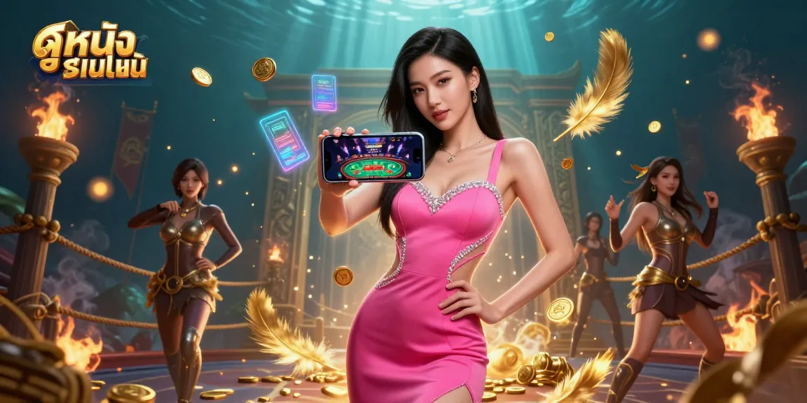 Experience ดูหนังออนไลน์ while immersed in a vibrant, animated casino setting showcasing interactive games.