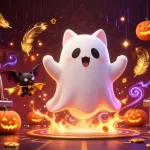 Engage with slot thailand's thrilling gameplay amid colorful ghost and slot machine characters.