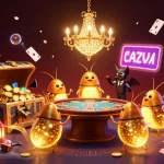 Experience the excitement of top 10 nhà cái uy tín in a vibrant casino scene with glowing characters and rich gaming elements.
