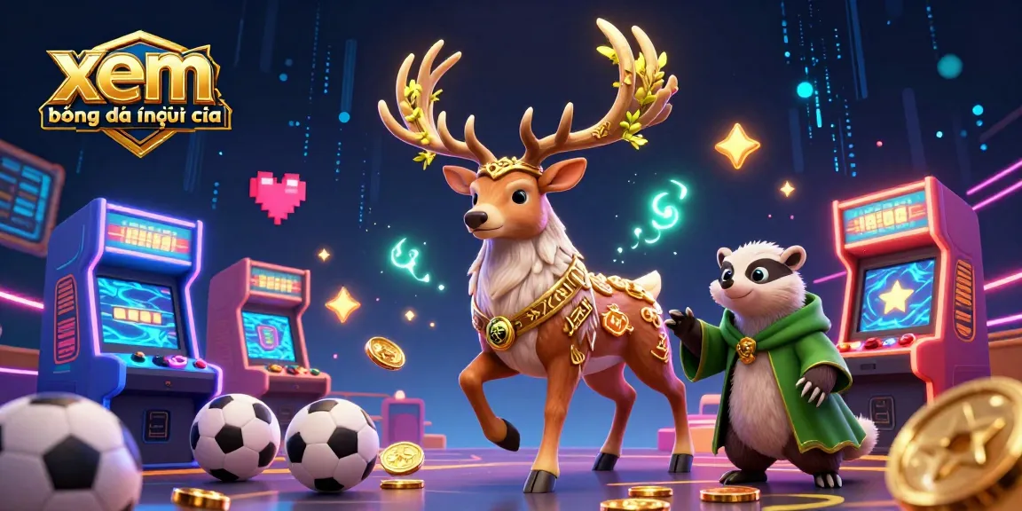 xem bóng đá trực tiếp kèo nhà cái while enjoying a dynamic 3D illustration featuring a druid stag and badger