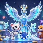 Engage in thrilling gameplay with 789f featuring an ice phoenix, poker, and vibrant casino visuals.