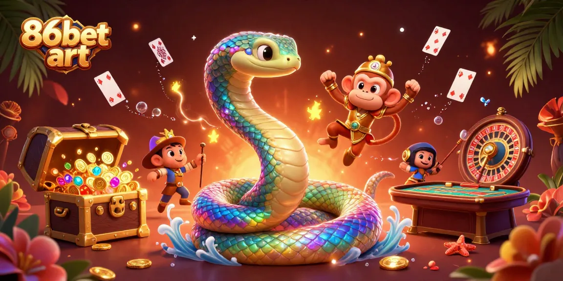 Engage with 86bet art's dynamic casino atmosphere showcasing thrilling gaming action.