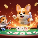 Experience thrilling "keo nha cai" action in a vibrant space casino with poker chips and gold coins.