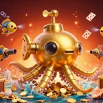 Win big with MMOO's immersive casino experience featuring golden kraken and underwater treasures.
