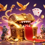 Experience thrills at b52club7 with an enticing treasure chest and dazzling casino elements.