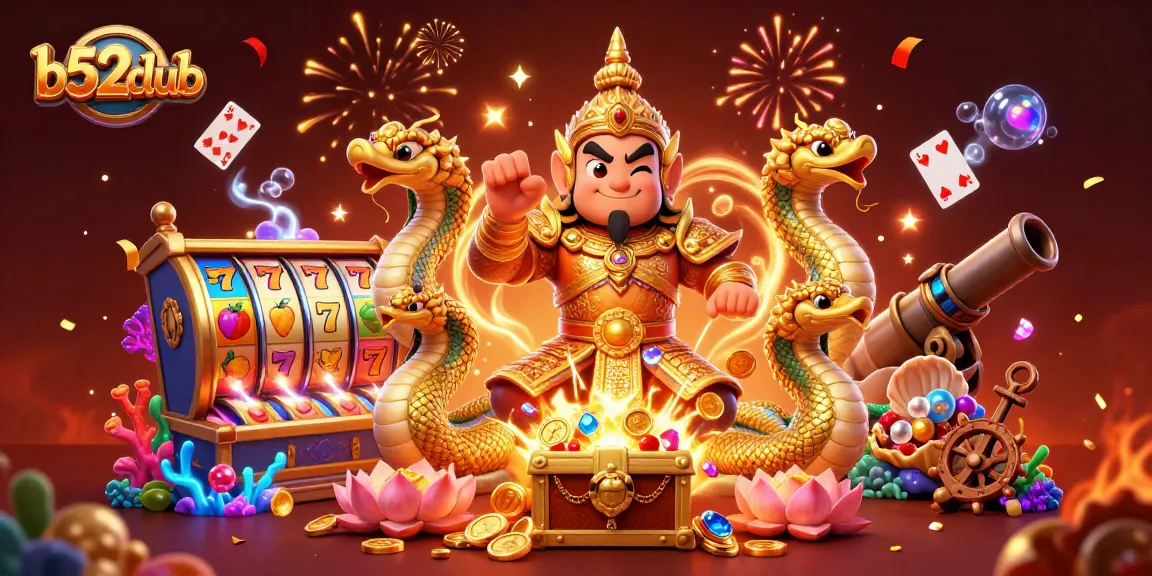 Experience winning at b52club with dynamic slot games featuring golden treasures and energetic guardians.