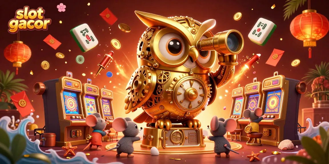 Experience the thrilling action of slot gacor with our vibrant casino illustration featuring joyful characters.