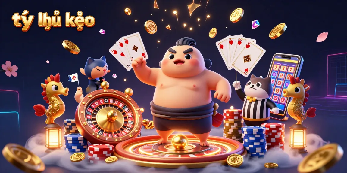 Engage with tỷ lệ kèo by placing bets in vibrant casino-themed underwater illustration.