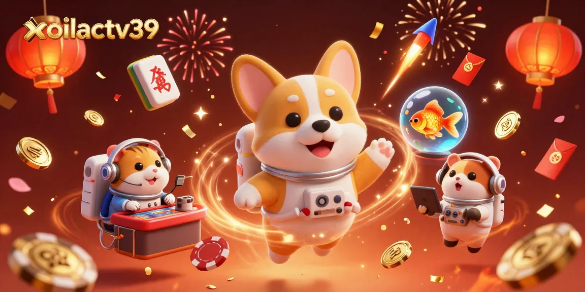 Experience exciting gameplay with xoilactv39 in a vibrant floating space casino scene.