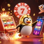 Win big with tikus4d in this vibrant 3D casino illustration featuring exciting gaming elements.