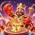 Engage with 777vip's thrilling golden crab emperor and dynamic casino elements in an exciting gaming scene.