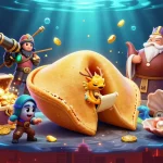 Experience the excitement at lode88 with dynamic characters and treasure in this vibrant 3D casino scene.