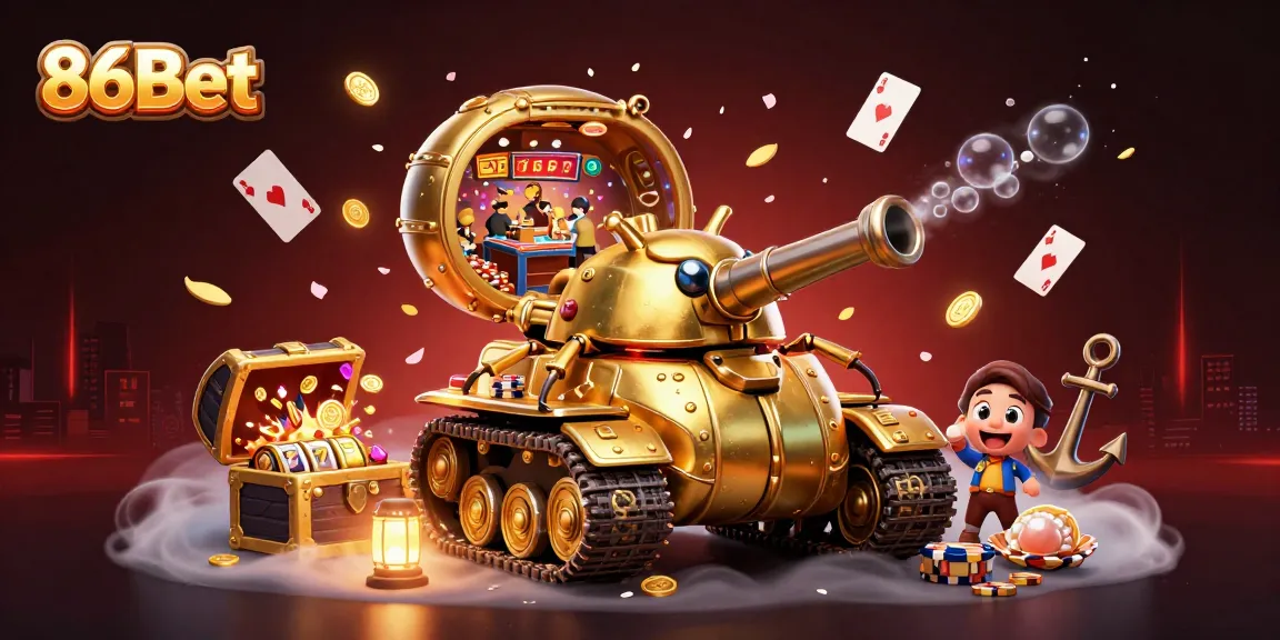 Experience thrilling casino adventures with 86Bet in this ultra-detailed 3D illustration.