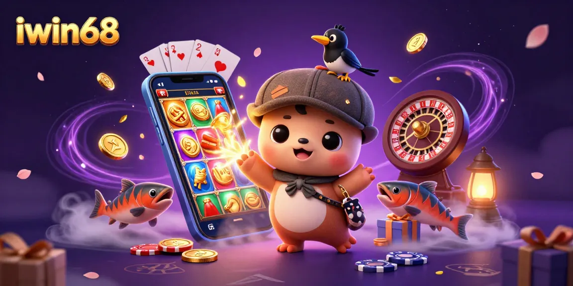 Engage with exciting games at iwin68 featuring vibrant characters and thrilling casino elements.