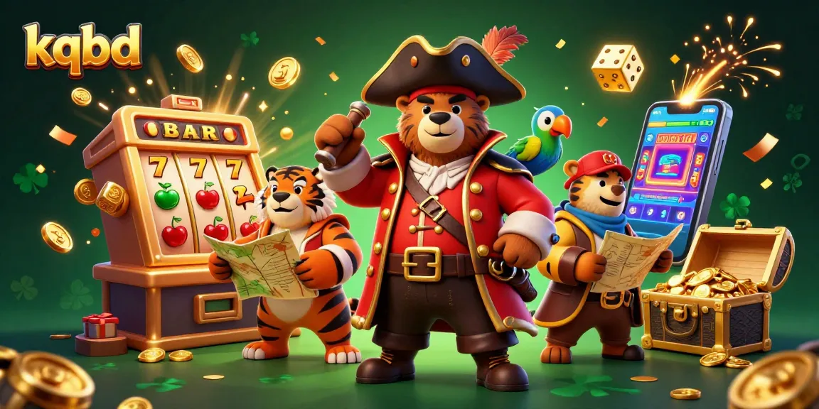 Engage in thrilling bets on kqbd with a vibrant scene of casino characters celebrating big wins.