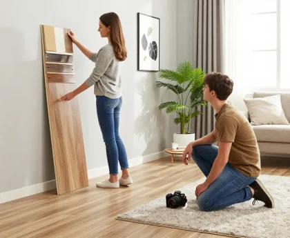 Examining stylish laminate flooring for apartments in a modern interior design