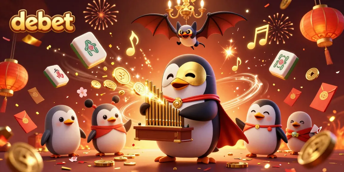 Experience the thrill of debet with a lively depiction of animated casino elements and characters.