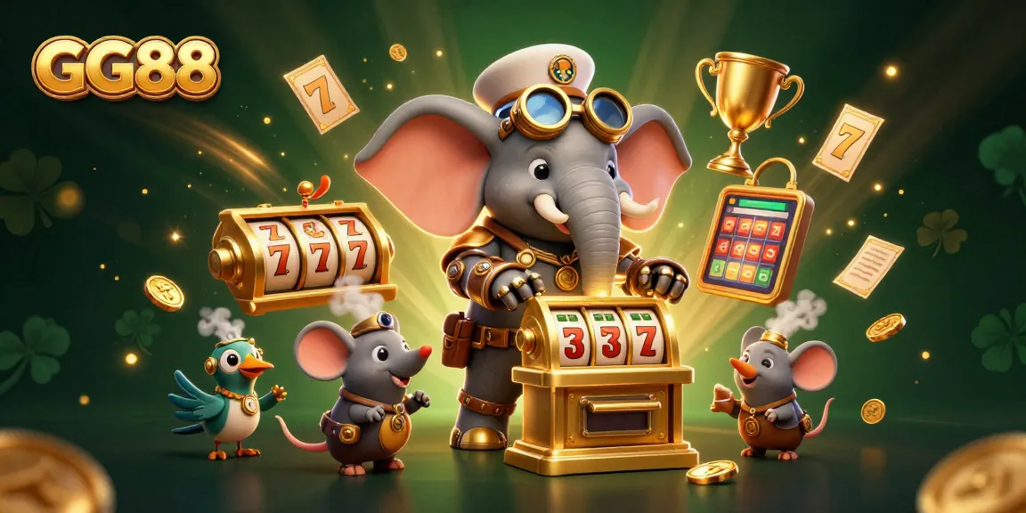 Spin the golden slot machine at GG88 and win thrilling jackpots amidst a vibrant casino atmosphere.