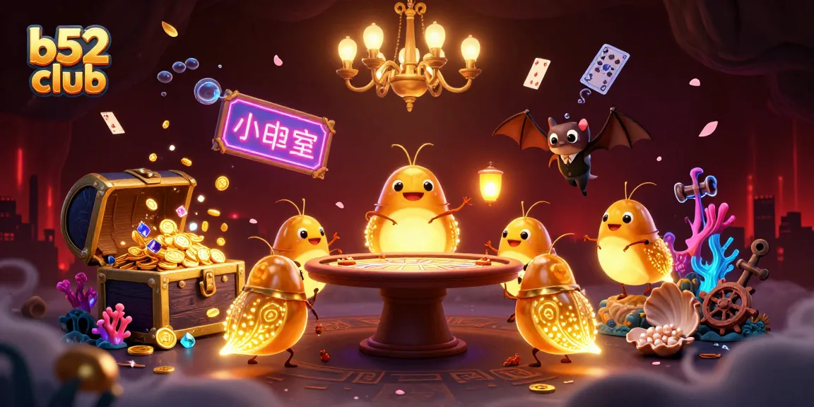 B52 Club offers vibrant gaming excitement with glowworm features and casino elements.