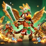 Play exciting games at Zowin with dynamic illustrations of warriors showcasing thrilling betting elements.