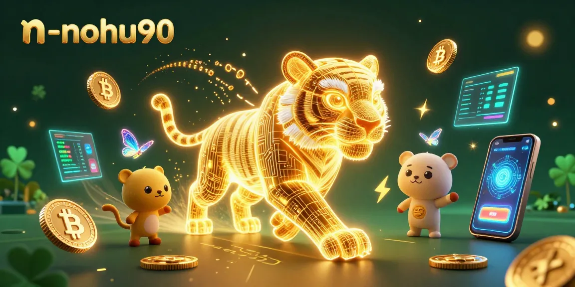 Win big with n-nohu90's exciting casino games and immersive experiences in this vibrant 3D illustration.
