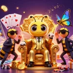 Experience game đổi thưởng Sun Win with a vibrant 3D scene of a bumblebee mob boss among casino elements.