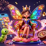 Experience crypto betting sites not on gamstop with fast payouts as characters celebrate with casino elements.