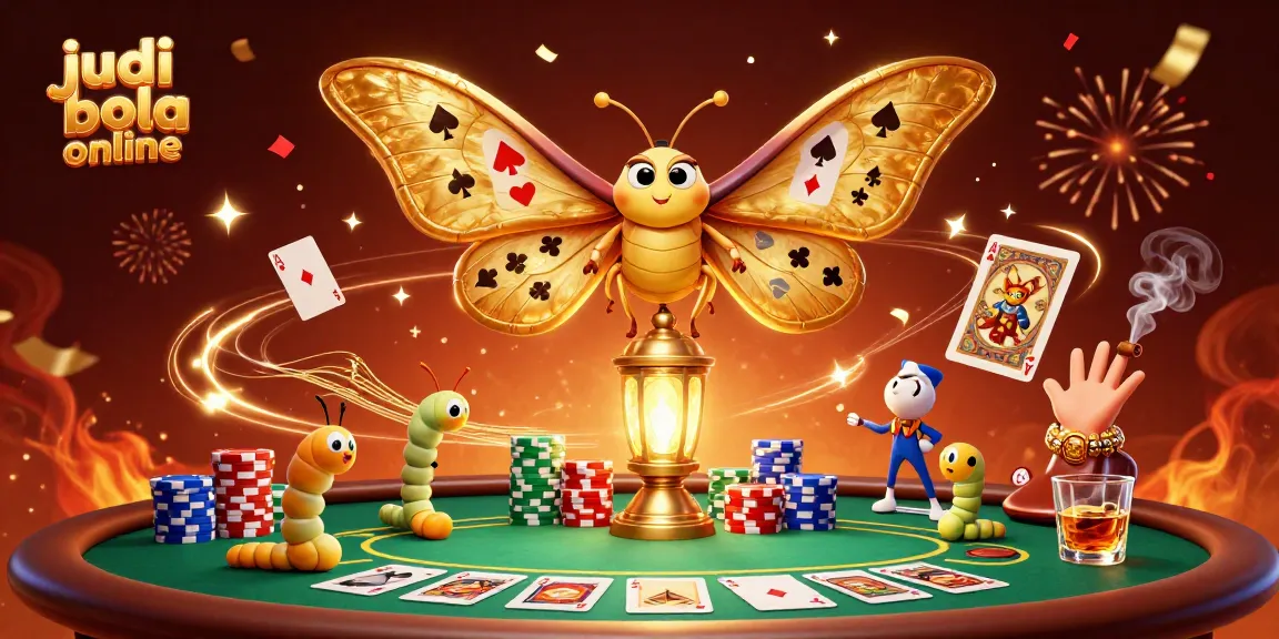 Experience judi bola online excitement with a dynamic 3D illustration showcasing casino elements and colorful characters.