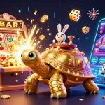 Experience 888vina's thrilling online gaming with golden tortoise and rabbit dealer in rich 3D action.