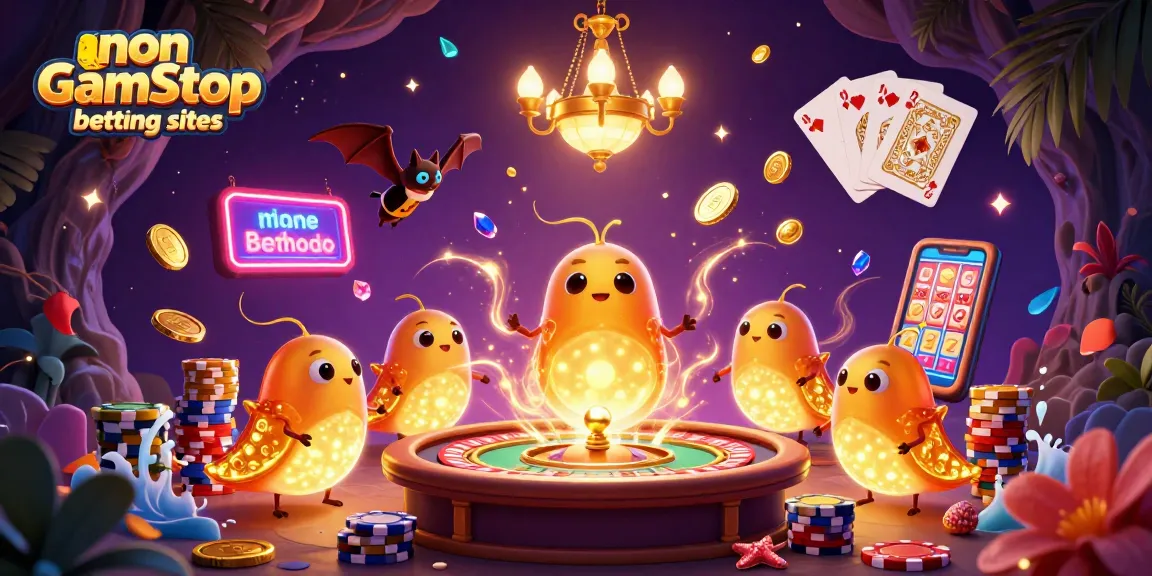 Experience vibrant casino adventures with non GamStop betting sites in this glowing glowworm scene