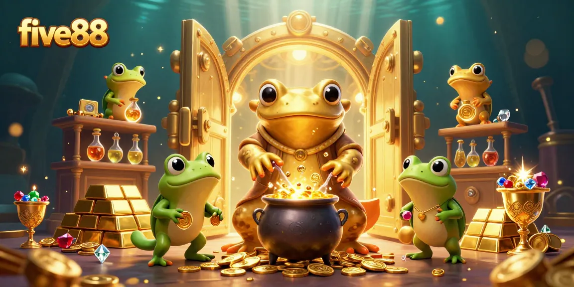 Experience exciting wins at five88 with a golden salamander and vibrant casino treasures.