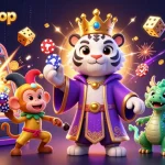 Win big at pintu888top with vibrant slots and lively casino characters!