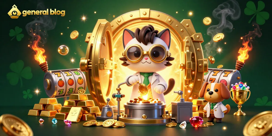 Join the excitement on our general blog showcasing a vibrant casino scene with overflowing wealth.